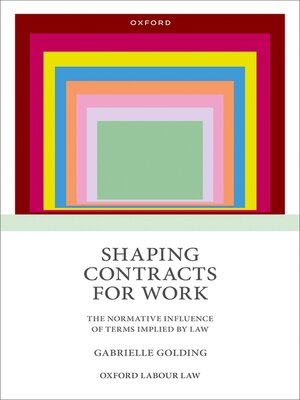 cover image of Shaping Contracts for Work